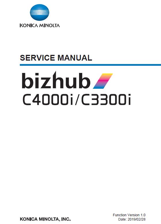 Konica Minolta BIZHUB C3300i/C4000i Service Manual