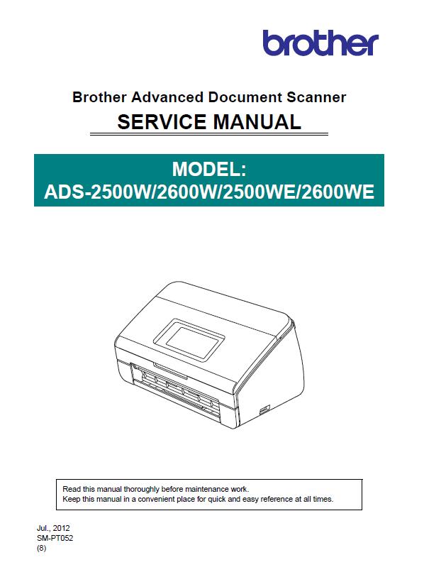 Brother ADS-2500W/ADS-2600W Service Manual