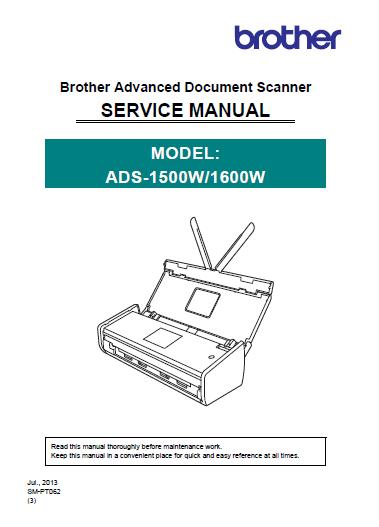 Brother ADS-1500W/1600W Service Manual