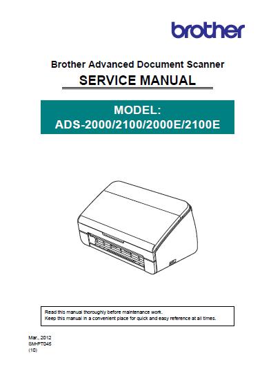 Brother ADS-2000/2000E/2100/2100E Service Manual