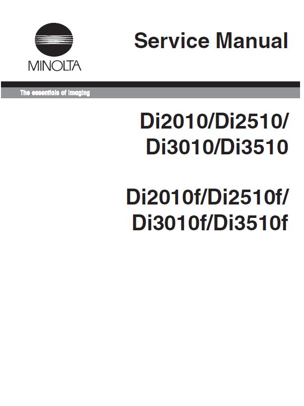 Minolta Di2010/Di2510/Di3010/Di3510/Di2010f/Di2510f/Di3010f/Di3510f Service Manual