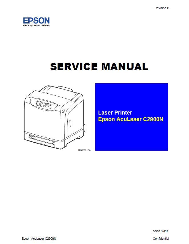 Epson AcuLaser C2900n Service Manual
