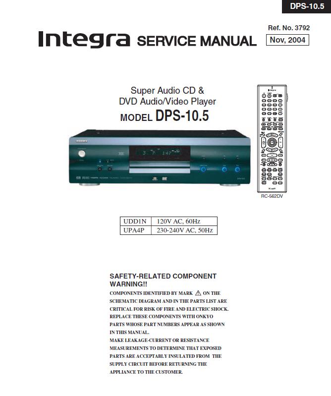 Integra DPS-10.5  Service Manual