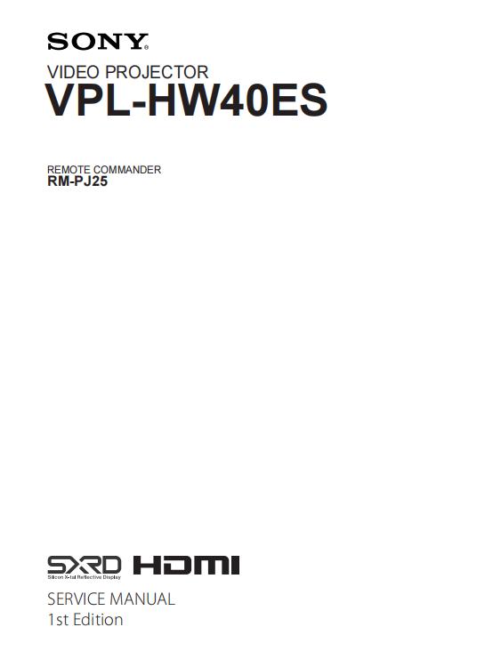 Sony VPL-HW40ES Service Manual