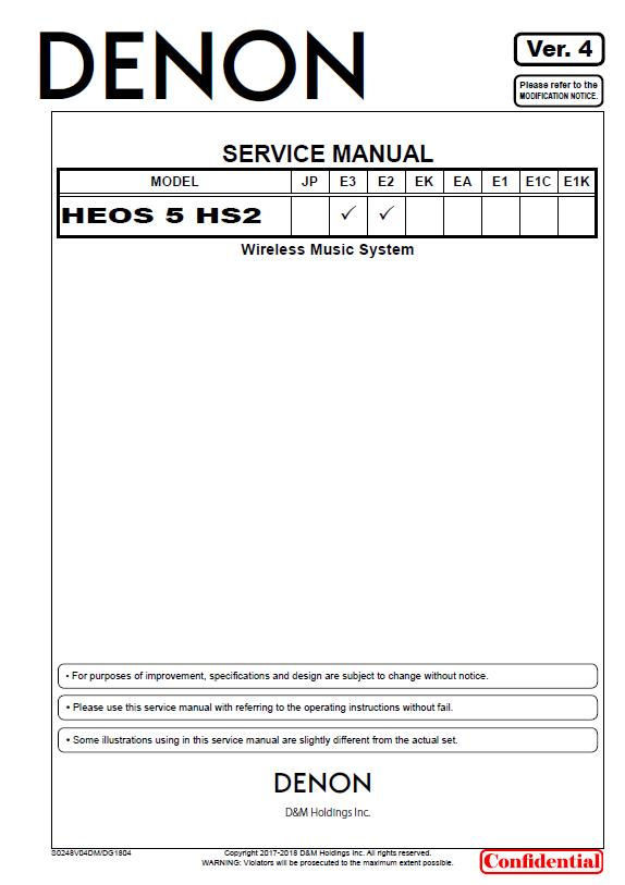 Denon HEOS 5 HS2 Service Manual