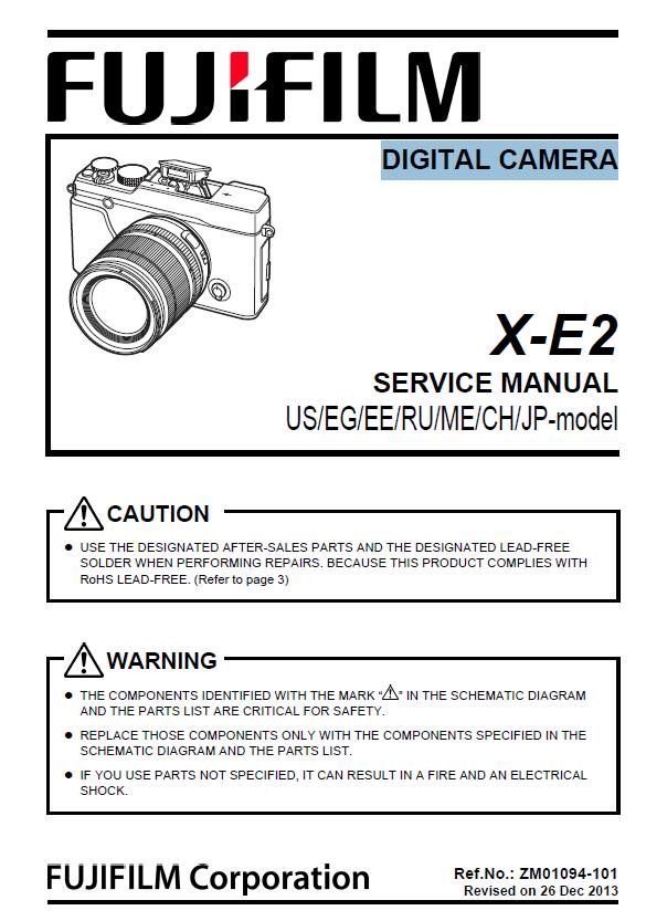 FujiFilm X-E2 Service Manual
