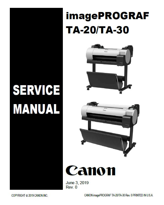 Canon imagePROGRAF TA-20/TA-30 Service Manual