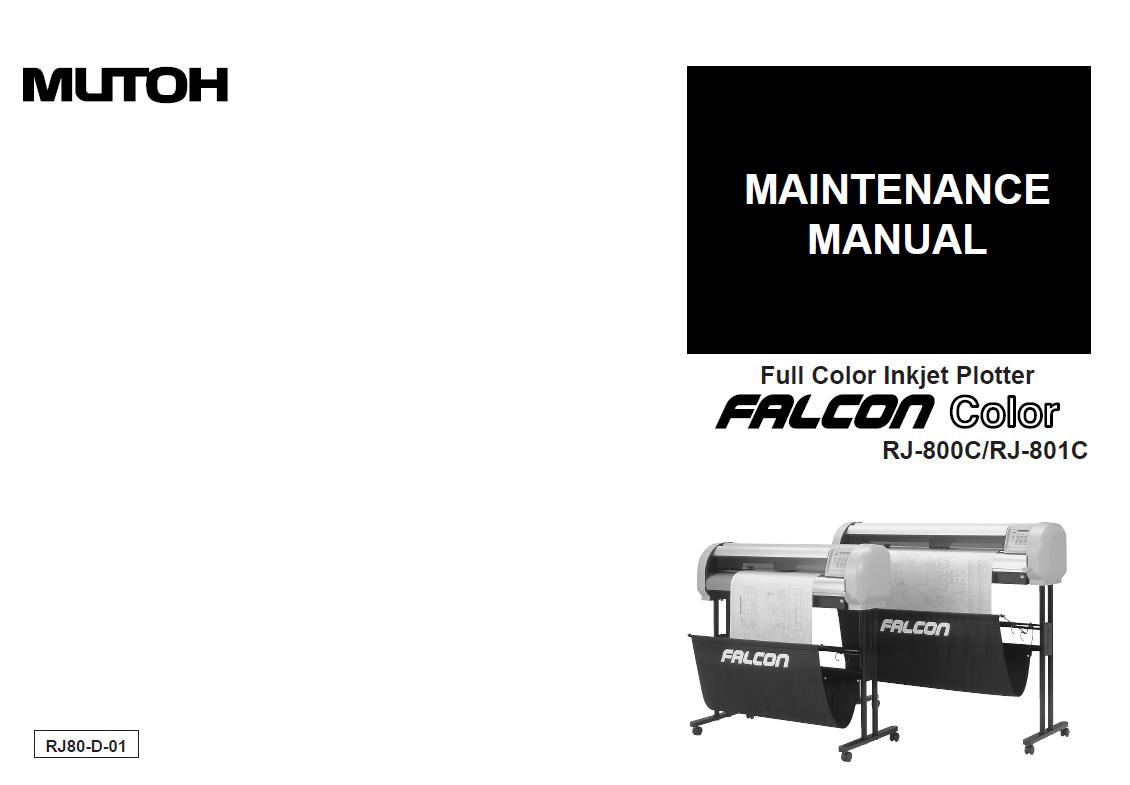 Mutoh FALCON Color RJ-800C/RJ-801C Service Manual