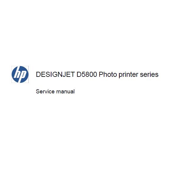 HP Designjet D5800 Service Manual