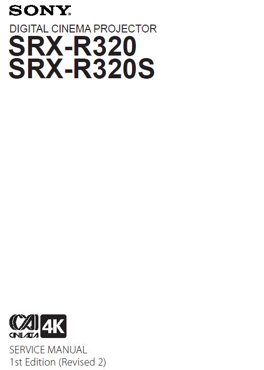 Sony SRX-R320/SRX-R320S Service Manual