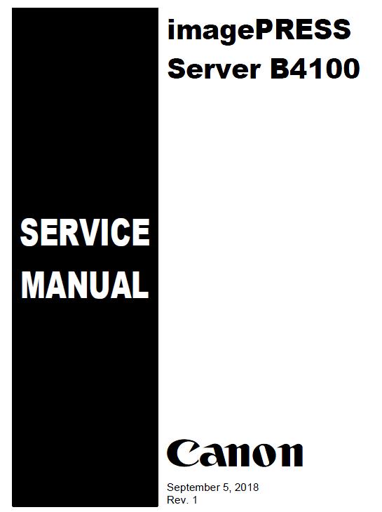 Canon imagePRESS Server B4100 Service Manual