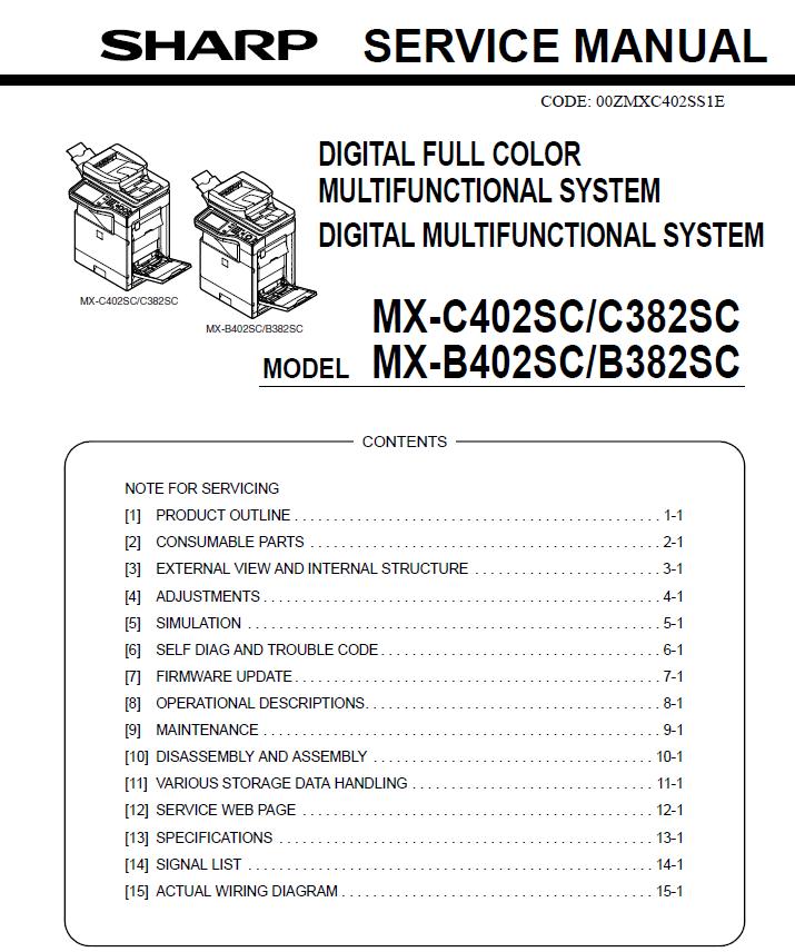 Sharp MX-B382SC/MX-B402SC/MX-C382SC/MX-C402SC Service Manual