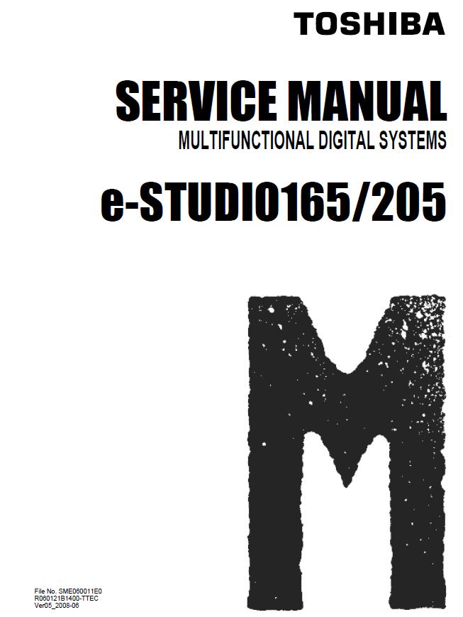 Toshiba e-STUDIO 165/e-STUDIO 205 Service Manual