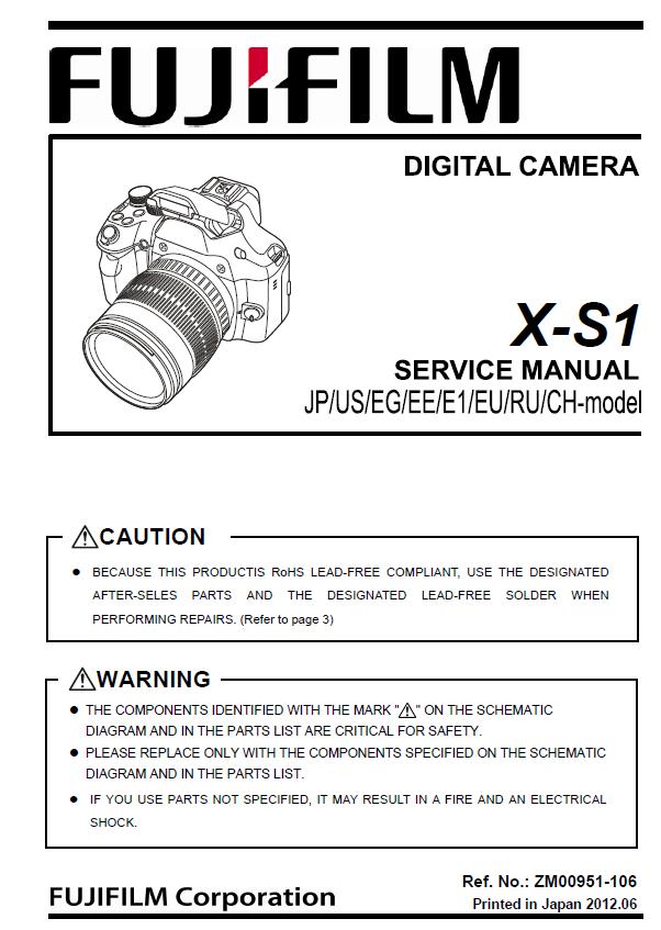 FujiFilm X-S1 Service Manual