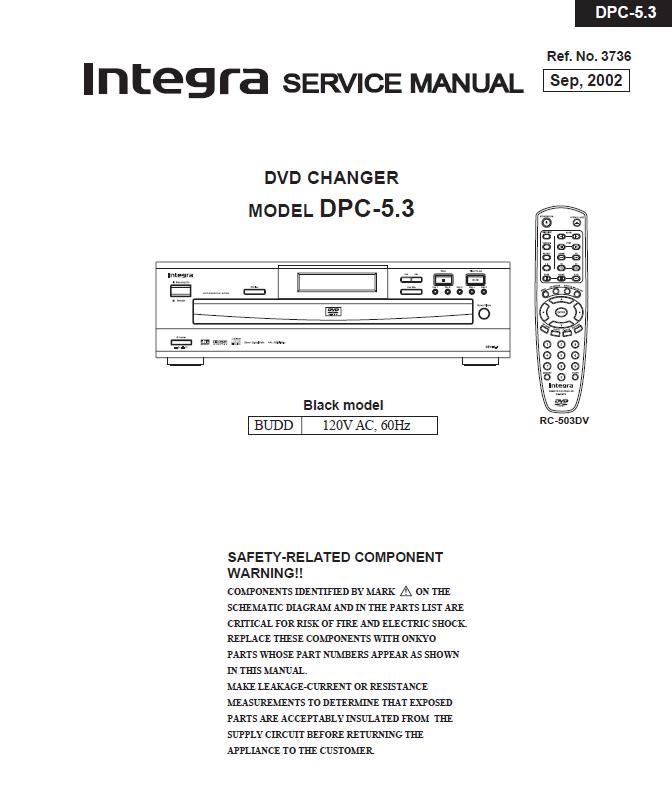Integra DPC-5.3 Service Manual