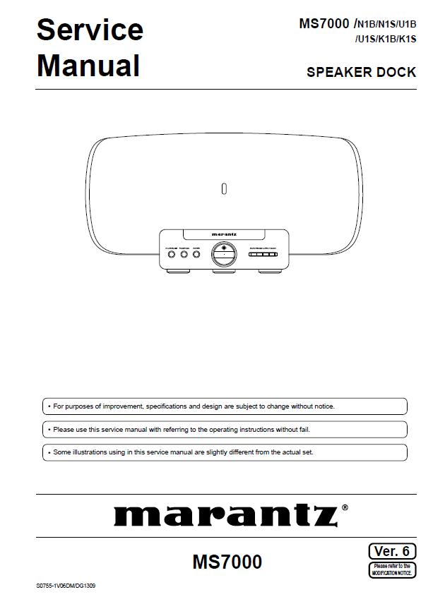 Marantz MS7000 Service Manual