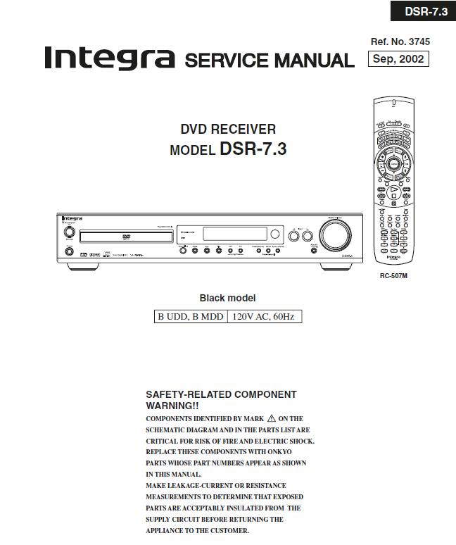 Integra DSR-7.3 Service Manual