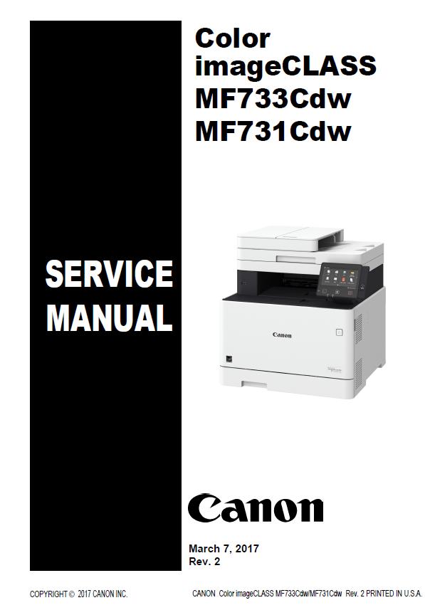 Canon Color imageCLASS MF733Cdw/MF731Cdw Service Manual