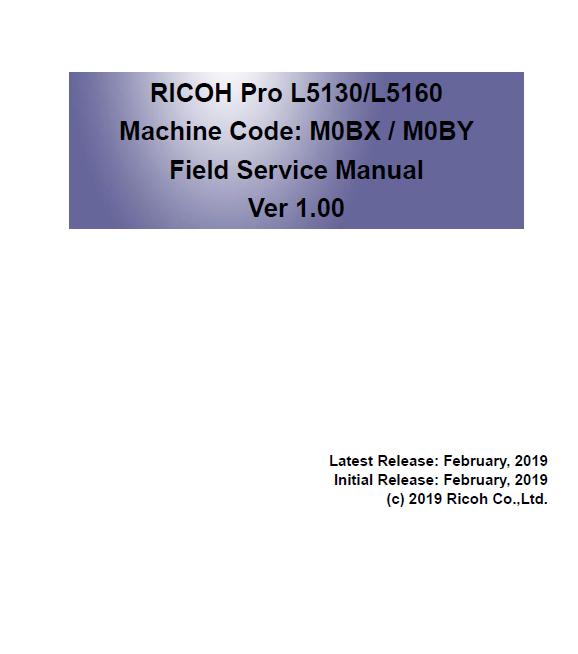 Ricoh Pro L5130/Pro L5160 Service Manual