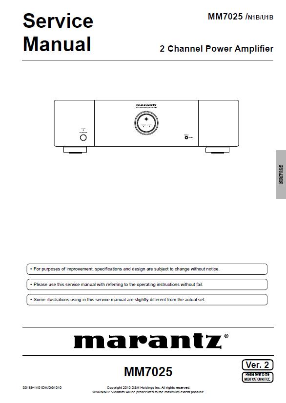 Marantz MM7025 Service Manual