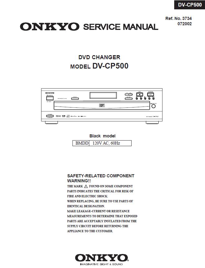 Onkyo DV-CP500 Service Manual