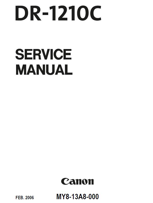 Canon DR-1210C Service Manual