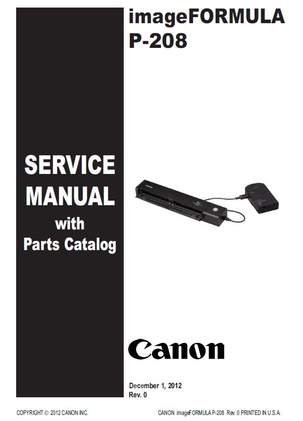 Canon imageFORMULA P-208 Service Manual