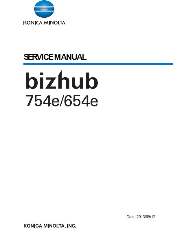 Konica Minolta BIZHUB 654e/BIZHUB 754e Service Manual