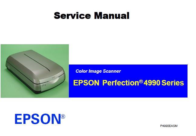 Epson Perfection 4990 Photo/Pro Service Manual