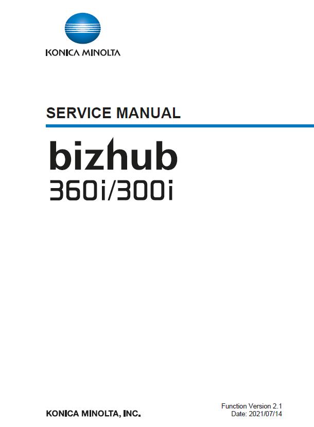 Konica Minolta BIZHUB 300i/BIZHUB 360i Service Manual