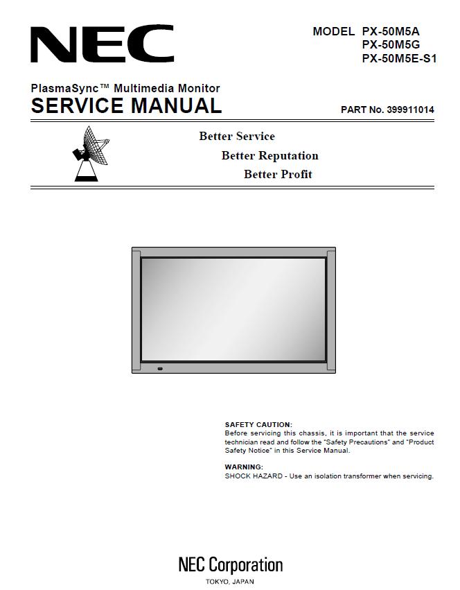 NEC PX-50M5 Service Manual