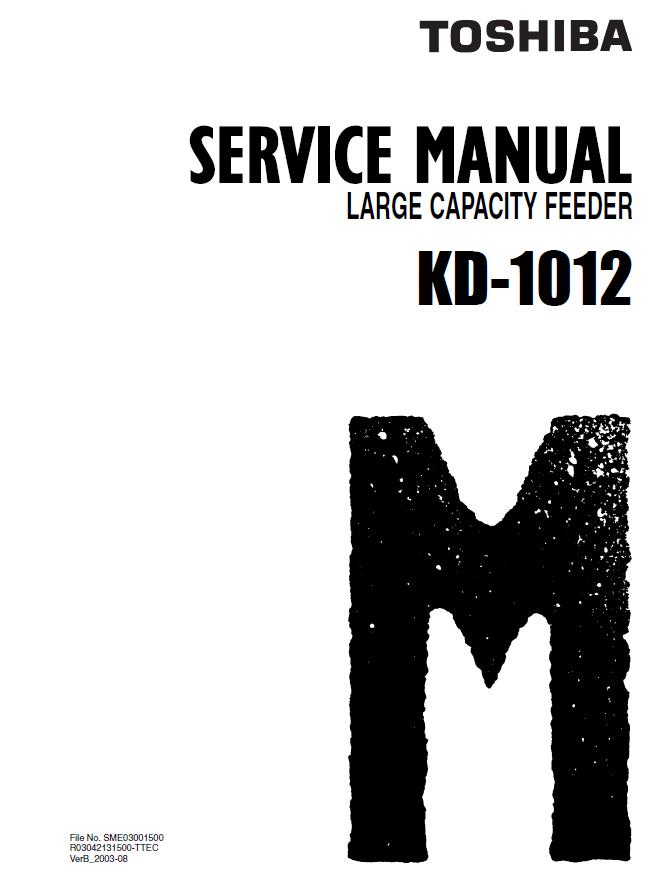 Toshiba KD-1012 Service Manual