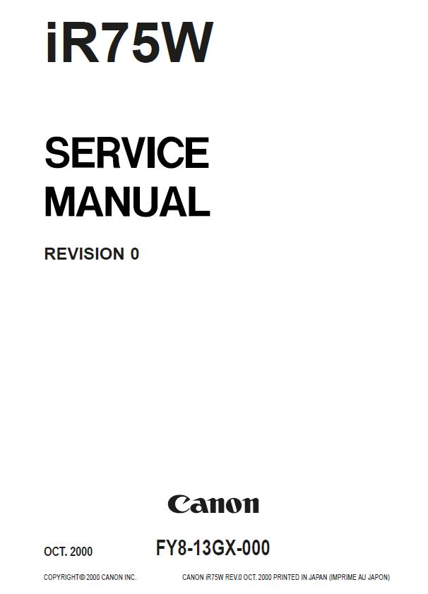 Canon imageRUNNER 70W/75W Service Manual