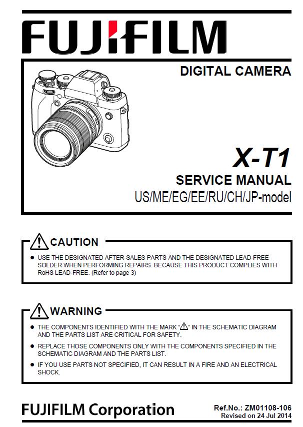 FujiFilm X-T1 Service Manual