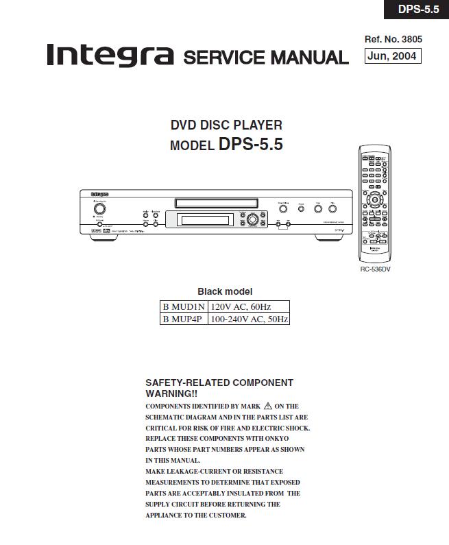 Integra DPS-5.5 Service Manual