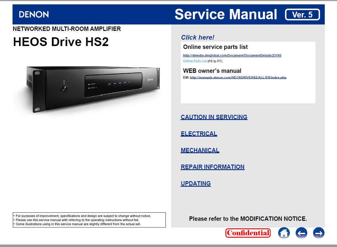 Denon HEOS Drive HS2 Service Manual