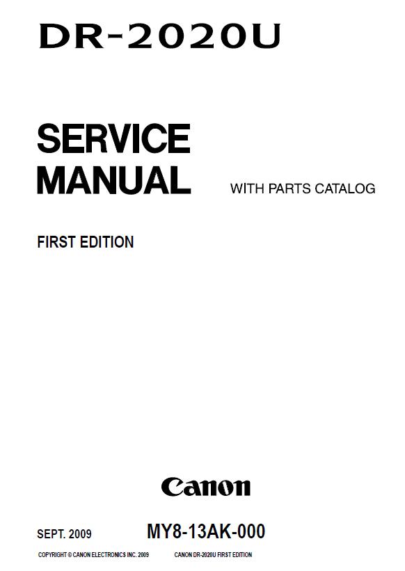 Canon DR-2020U Service Manual