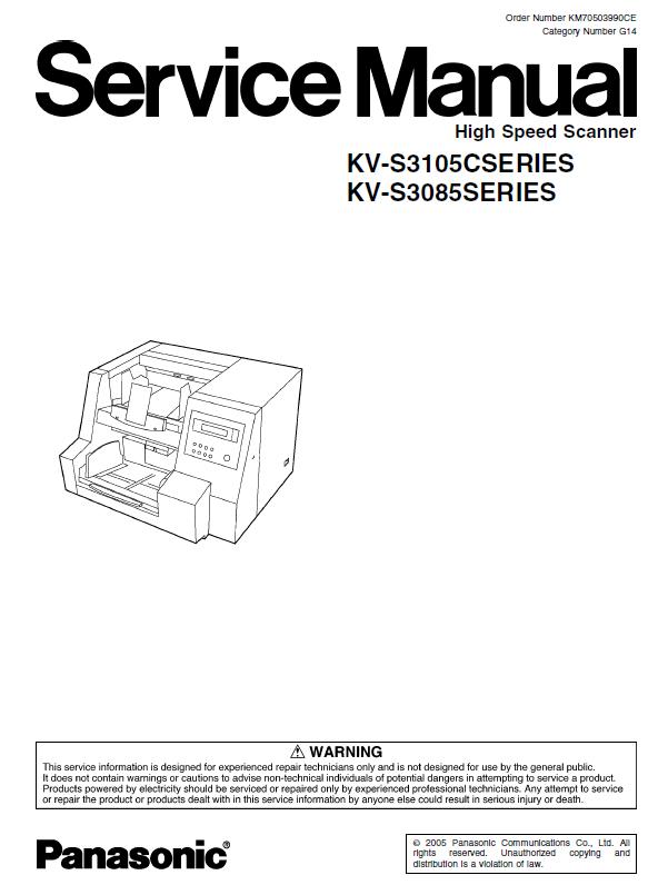 Panasonic KV-S3085/KV-S3105C Service Manual