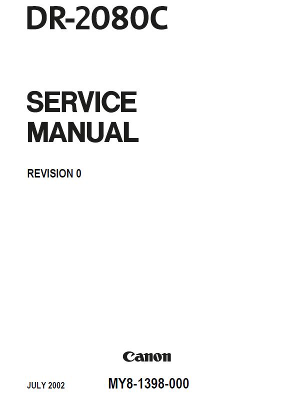 Canon DR-2080C Service Manual