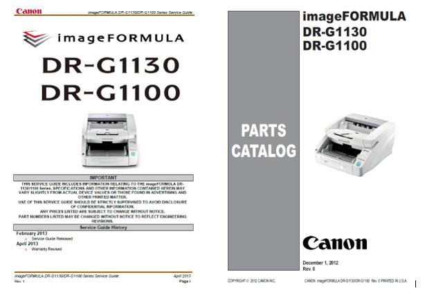 Canon imageFORMULA DR-G1100/G1130  Service Guide