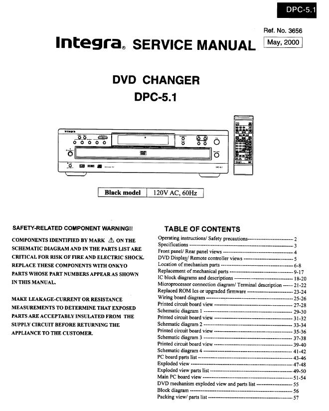 Integra DPC-5.1 Service Manual