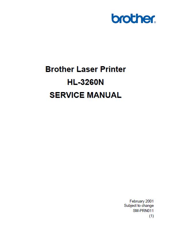 Brother HL-3260N Service Manual