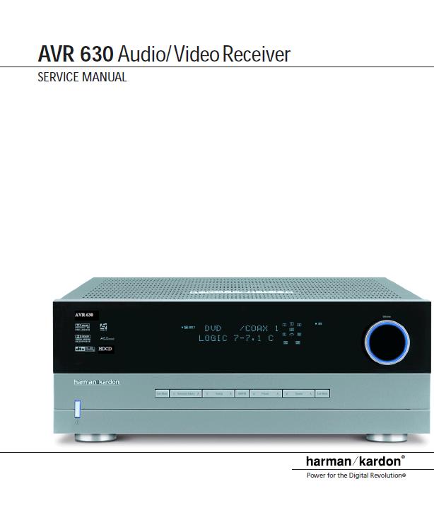 Harman/Kardon AVR-630 Service Manual