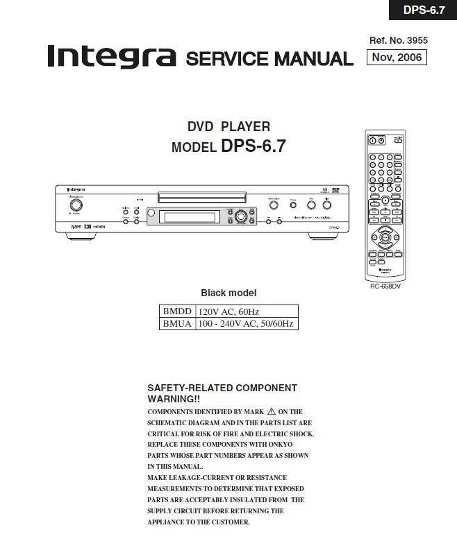 Integra DPS-6.7 Service Manual