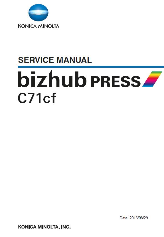Konica Minolta BIZHUB PRESS C71cf Service Manual