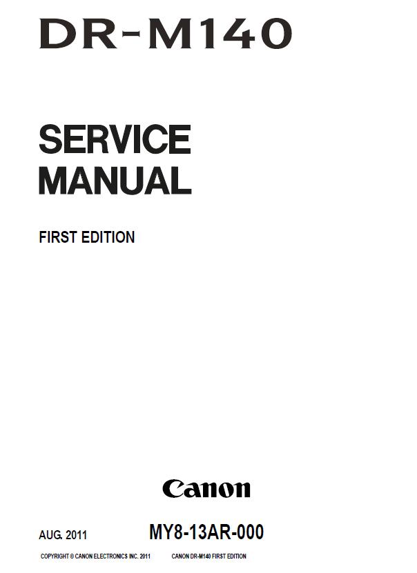 Canon DR-M140 Service Manual