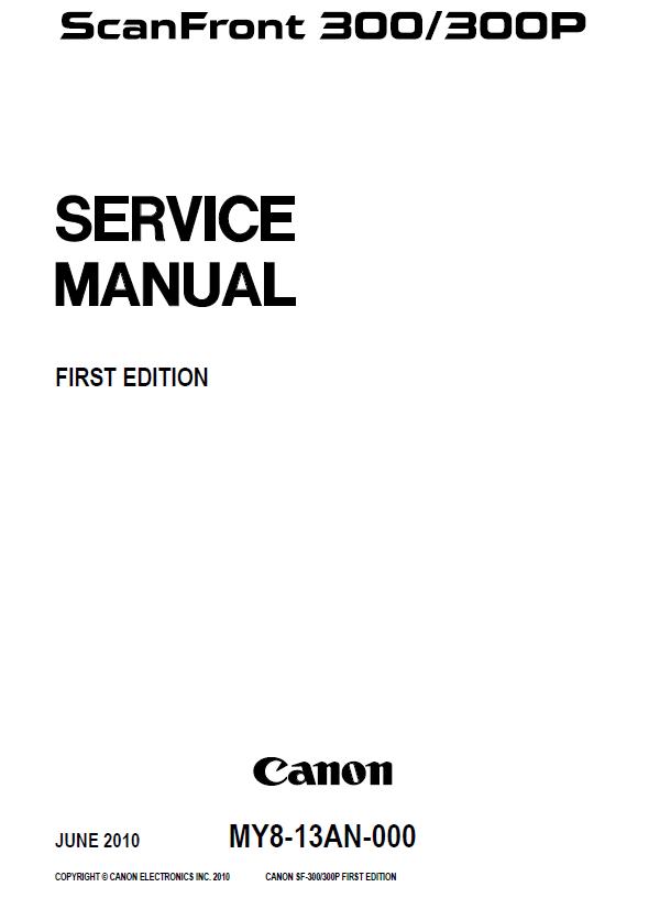 Canon ScanFront 300/ScanFront 300P Service Manual