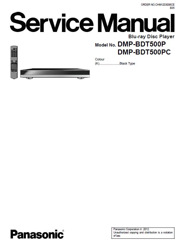 Panasonic DMP-BDT500P/DMP-BDT500PC Service Manual
