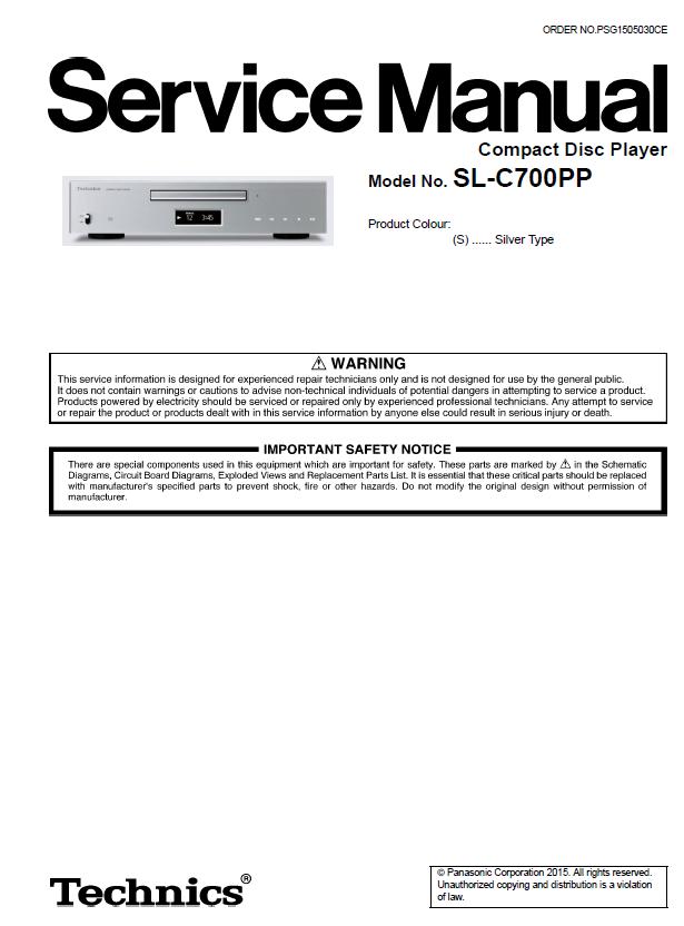 Panasonic SL-C700PP Service Manual