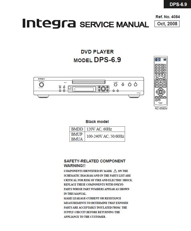 Integra DPS-6.9 Service Manual